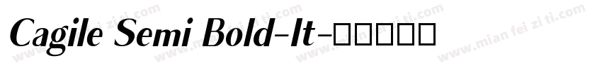 Cagile Semi Bold-It字体转换